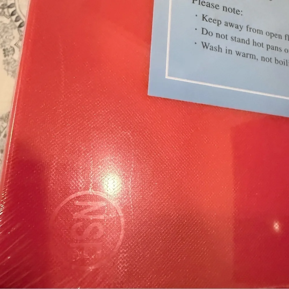 Winco CBRD-1218 Heavy Duty Red PE Cutting Board 12x18x 1/2 New